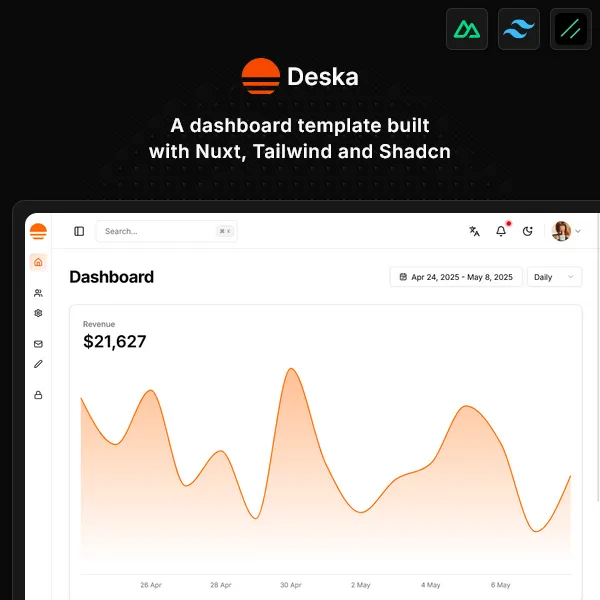 Deska Nuxt dashboard template